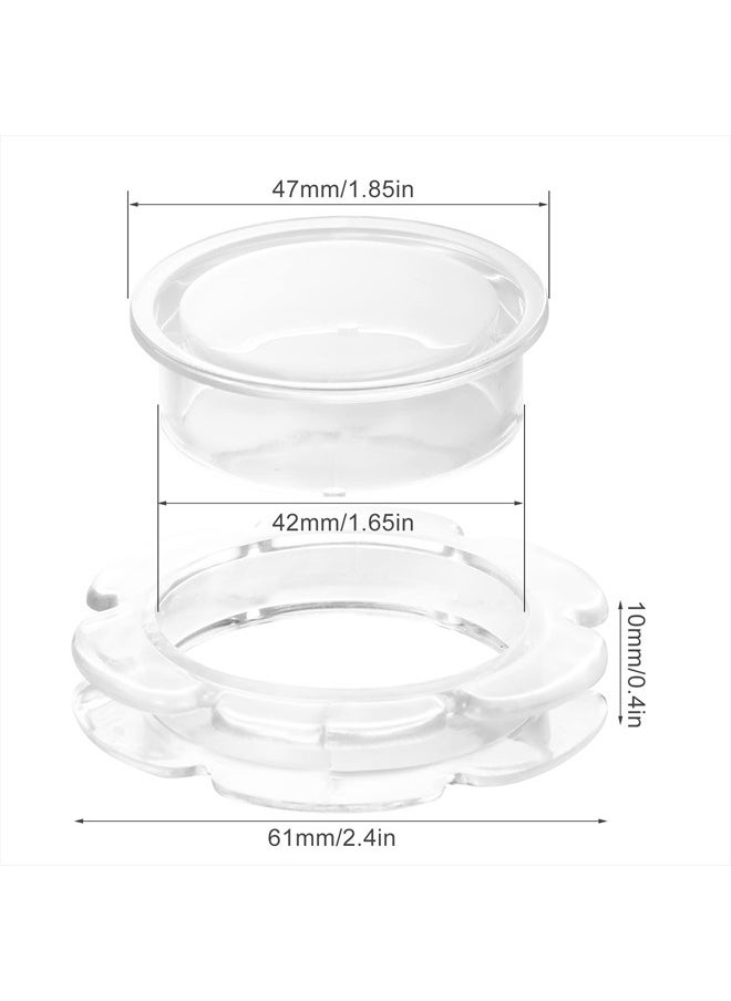 AIEX 2pcs Patio Table Umbrella Hole Ring, Silicone Umbrella Table Plug Flower Shape Patio Table Umbrella Parasol Hole Ring for 2 Inch Table Hole (Clear)  - Image 2