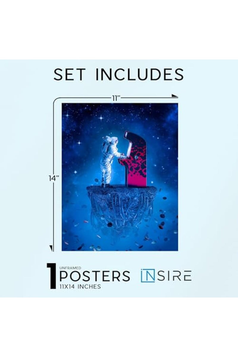 Insire Gaming Posters, Astronaut Poster, Poster for Wall, Gaming Poster, Astronauts Poster, Video Gaming Posters, Poster Gaming - Unframed (11x14”) - Image 3