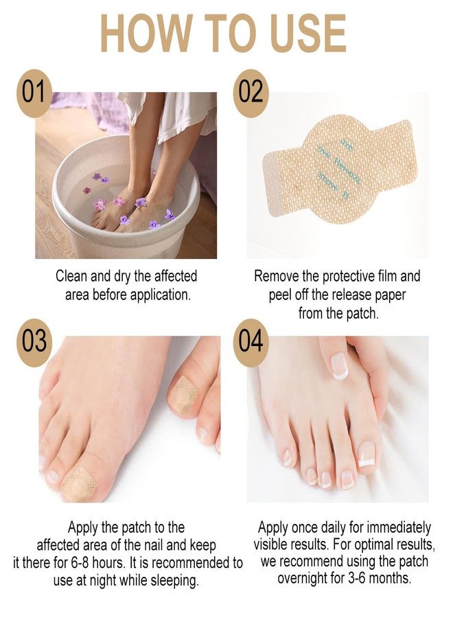 CXWUZH Nail Patches for Toenails 30 Pcs Toenail Treatment with Hydrogel Overnight Repair for Damaged Toenails - Image 5