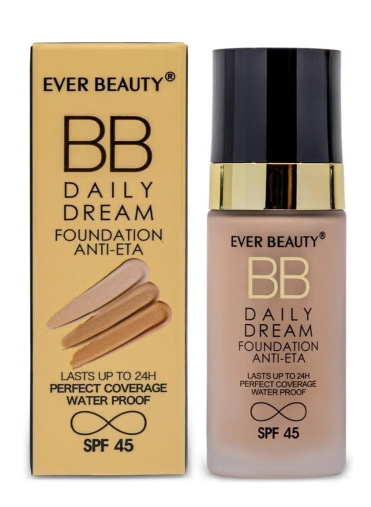 كريم بي بي كامل التغطية من إيفربيوتي دايلي دريم مع واقي شمس SPF 45 أفضل أساس خالي من العيوب مقاوم للماء يدوم طويلاً مرطب للوجه مكياج واقي من الشمس 50 مل-2010