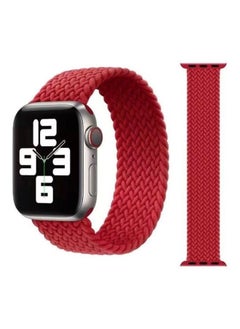 Braided Solo Loop Stretchy Strap Compatible with Apple Watch Band SE Red