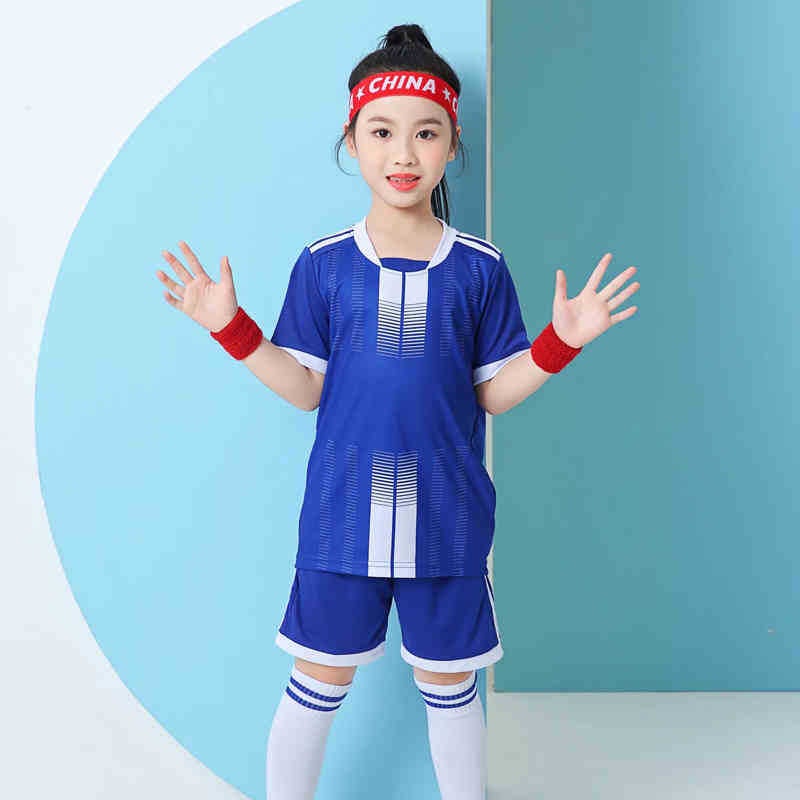 Children'S Football Clothes Suit Boys And Girls Sports Training Clothing Badminton Children'S Show Football Clothes Printing - Image 1