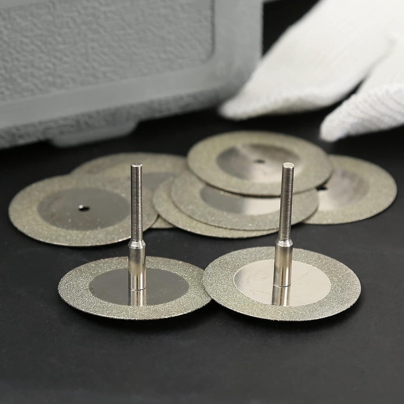 Dophee 10pcs Mini Diamond Coated Cutting Off Discs Replacement for Dremel Drill Rotary Tools (40mm) - Image 3
