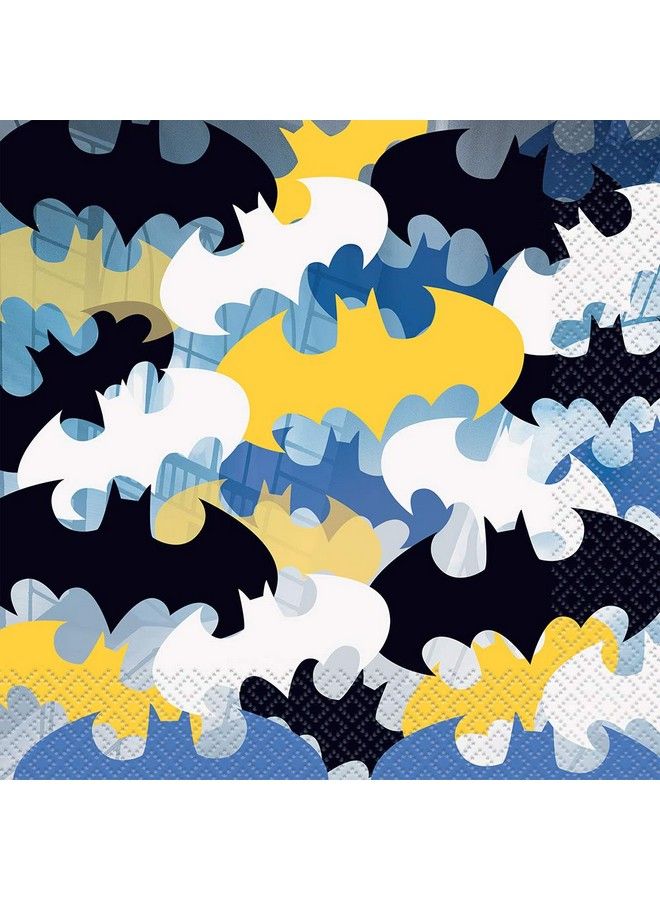 Batman Paper Luncheon Napkins ; 7" X 7" ; 16 Pcs - Image 1