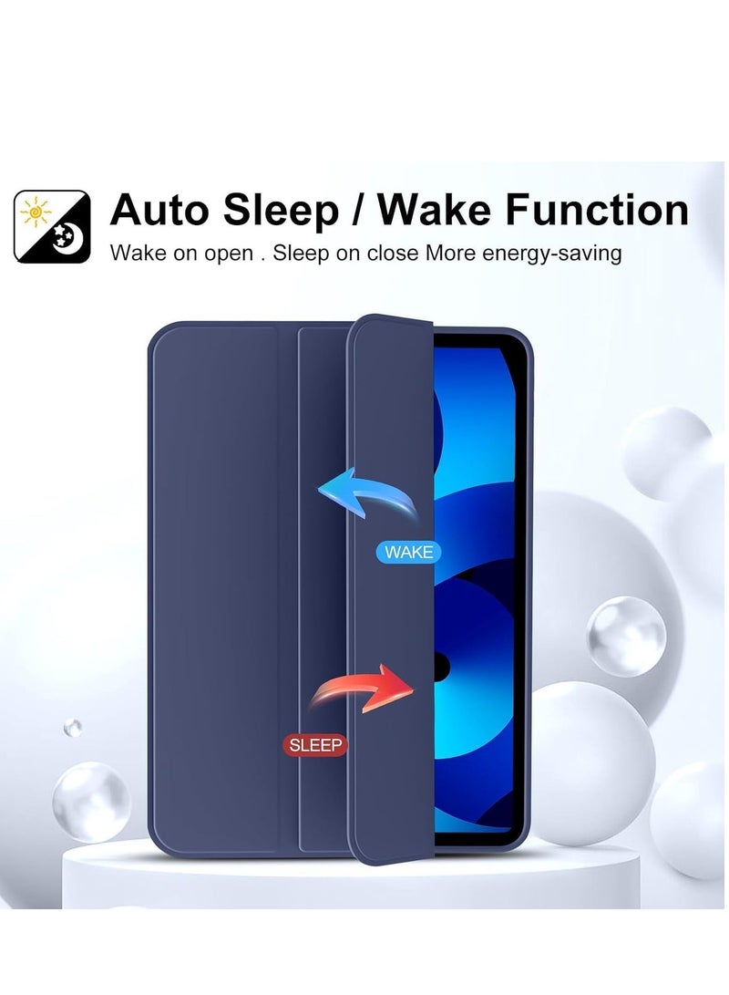 MUNTAQI Case for iPad Air 11 Inch M2 2024, Also Fits iPad Air 5th/4th Gen 10.9 Inch (2022/2020) – Slim Lightweight Smart Folio Cover with Auto Sleep/Wake, Soft TPU Back, Magnetic Closure, Full Protection for iPad Navy - Image 4