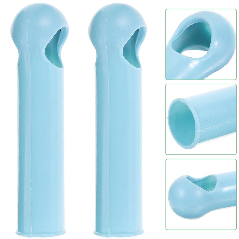 2pcs 19Mm Light Blue Broom Handle Grip Replacement Sleeve Mop Rod End Cap - Image 4