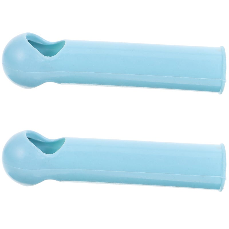 2pcs 19Mm Light Blue Broom Handle Grip Replacement Sleeve Mop Rod End Cap - Image 2