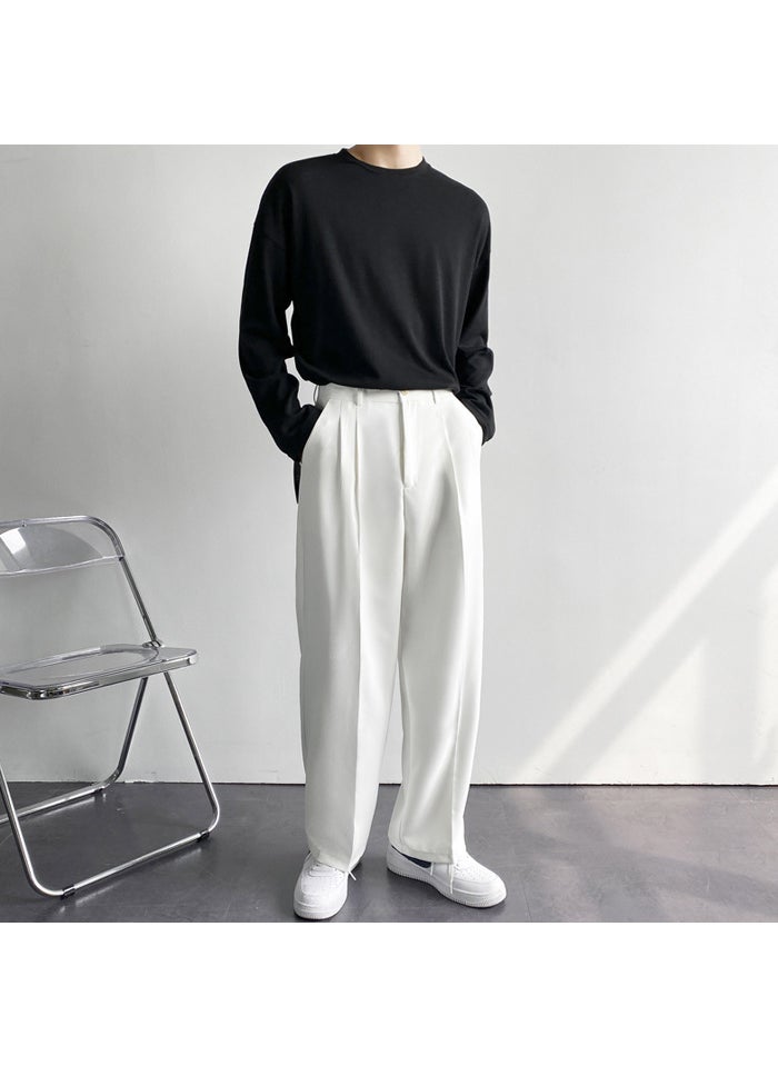 Generic - Mens Casual Loose Fit Cropped Trousers Khaki - Image 1
