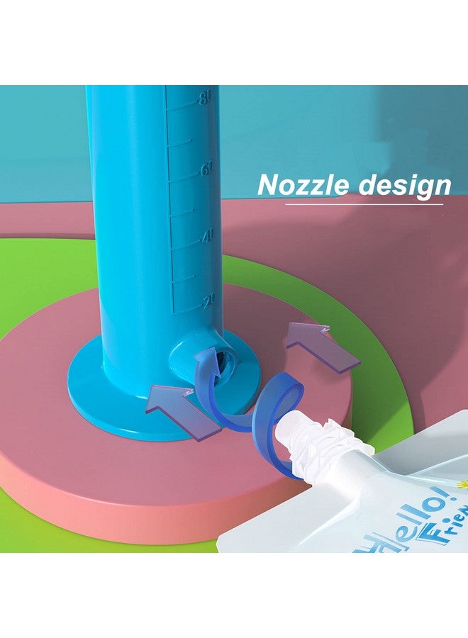 Sorandy Baby Food Maker Fruit Squeezer Puree Filler Reusable Pure Color Pouches Safe BPA Pouch Filling with 6 Pouches for Homemade Semi Solid Food for Babies Infants Toddlers (Blue) - Image 5