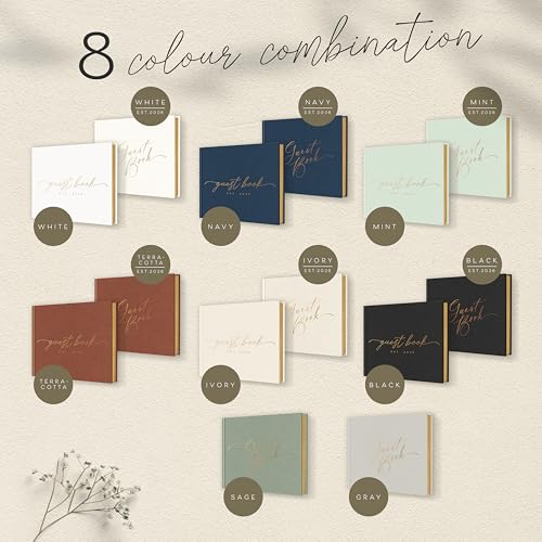 ARTESORI Wedding Guest Book for Reception — Gold-Foiled Guestbook to Sign in, Elegant Baby Shower Guest Book for Party & Birthday — Photo & Polaroid Guest Book for Wedding & Bridal Shower (Sage) - Image 3
