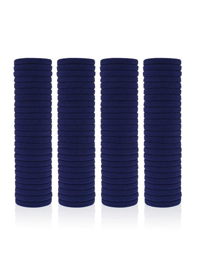 PIDOUDOU 100 Pack Seamless Hair Ties for Women Girls Ponytail Holders for Thick Hair (Navy) - Image 1