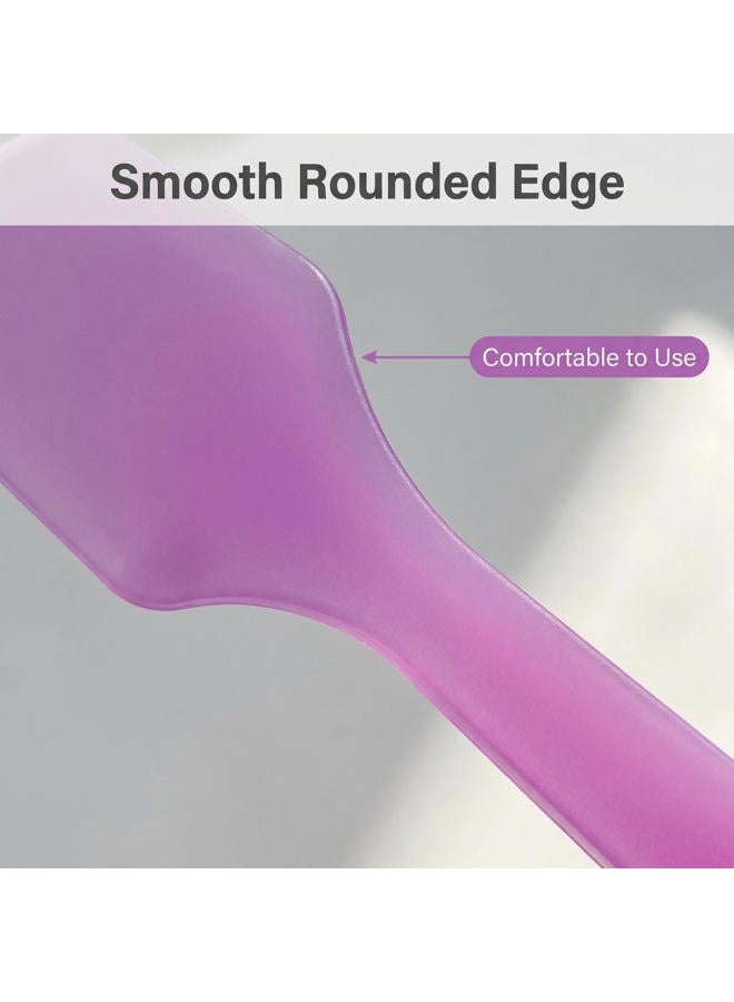 SYBL 100pcs Plastic Spatulas Cosmetic Scoop Stick Spatula Applicator Tool for Mixing and DIY Mask Facial Cream Makeup Skin Care Products 3.2" Reusable (Purple) - Image 2