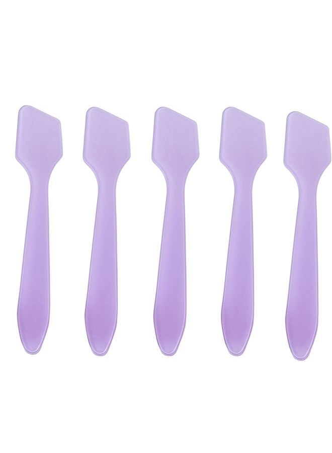 SYBL 100pcs Plastic Spatulas Cosmetic Scoop Stick Spatula Applicator Tool for Mixing and DIY Mask Facial Cream Makeup Skin Care Products 3.2" Reusable (Purple) - Image 1