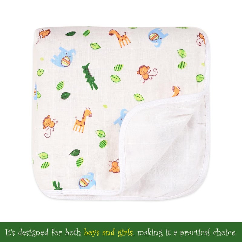 Kuber Industries Pack of 6 Soft Cotton Swaddling Cloth for New Born Baby | Printed Baby Wrap/Swaddle Blanket for Sleeping Kids | White - Image 2