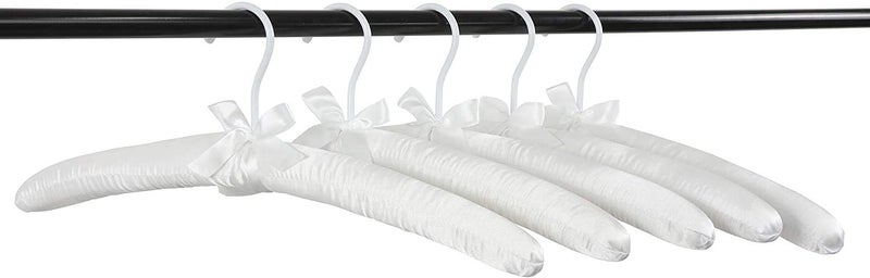Rollyware Anti Slip White Satin Padded Hangers Heavy Duty for Sweaters Dresses Suits (Pack of 12) - Image 5