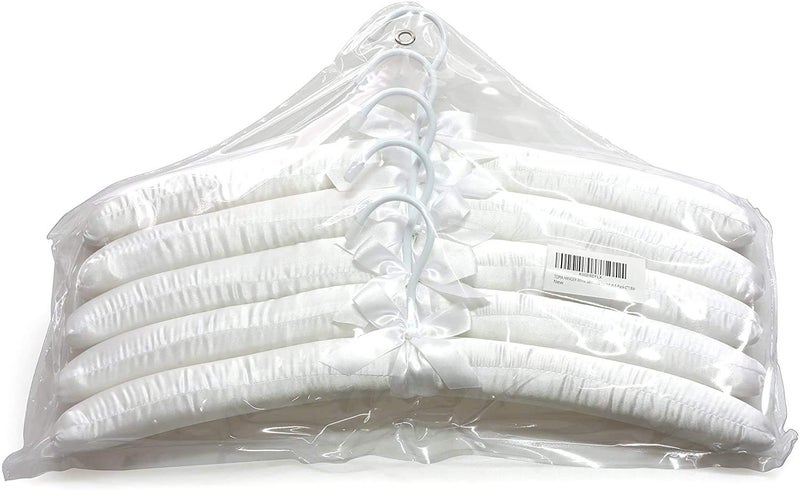 Rollyware Anti Slip White Satin Padded Hangers Heavy Duty for Sweaters Dresses Suits (Pack of 12) - Image 4