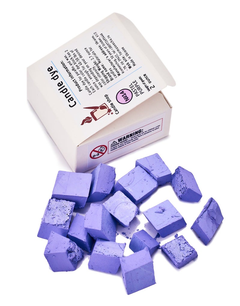 Candle Shop Pastel Purple Candle Dye 2oz for Soy Candle Making – Candle Shop Premium Color Dye Blocks for Soy Wax, Beeswax, Paraffin - Candle Wax Dyes - Image 1
