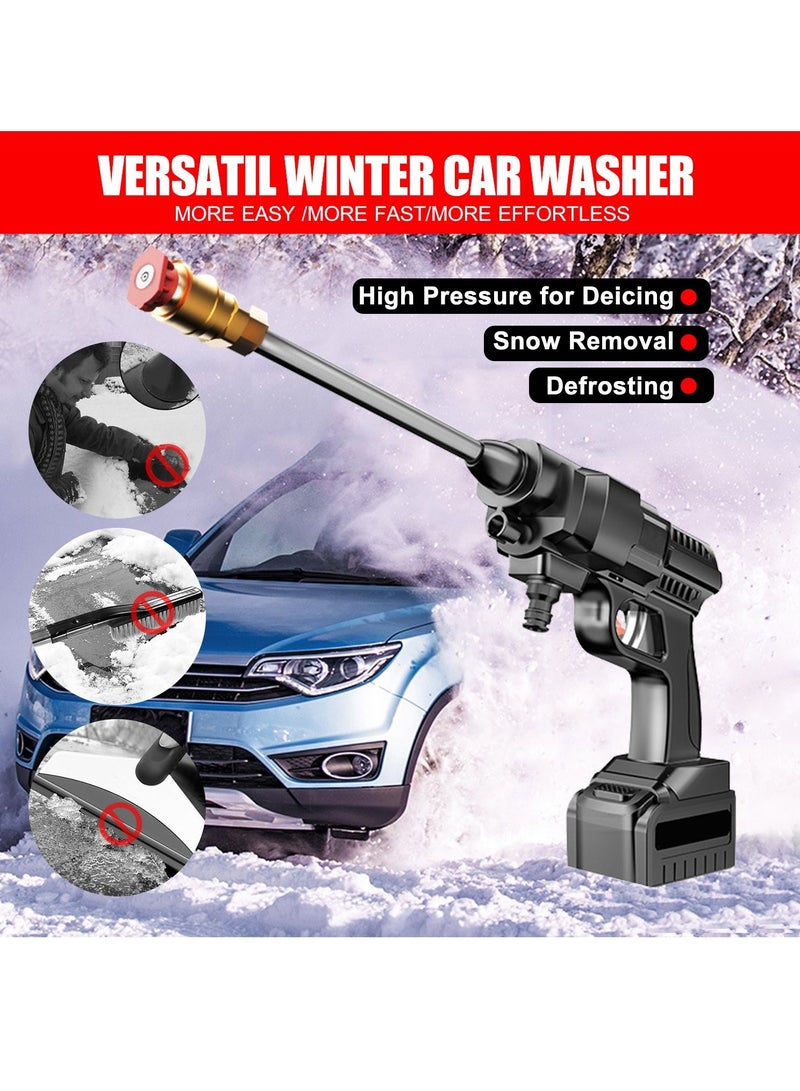 24V Cordless Portable Washer Electric High Pressure Cleaner Machine 200W 30Bar Lithium Handheld Car Cleaning Device With Foam Generator Nozzle Water Pump  - Image 3