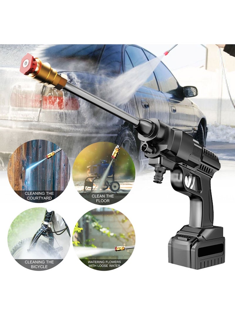 24V Cordless Portable Washer Electric High Pressure Cleaner Machine 200W 30Bar Lithium Handheld Car Cleaning Device With Foam Generator Nozzle Water Pump  - Image 4