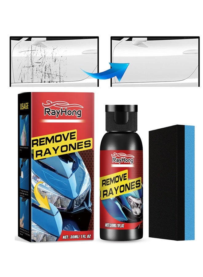 رايهونغ إزالة الأشعة ، بخاخ نانو لإصلاح خدش السيارة ، بخاخ إزالة خدش السيارة ، رذاذ مرمم الطلاء ، مزيل الخدش والدوامة ، مانع تسرب طلاء سيرام كوت السيارة ، مزيل الخدش السحري للسيارات ، مع إسفنجة 30 مل - Image 1