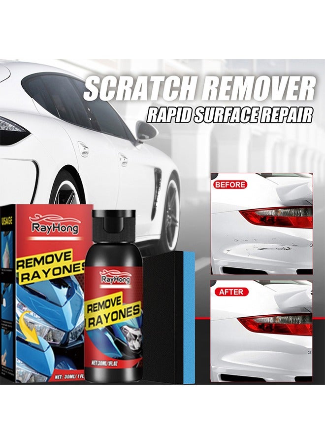 رايهونغ إزالة الأشعة ، بخاخ نانو لإصلاح خدش السيارة ، بخاخ إزالة خدش السيارة ، رذاذ مرمم الطلاء ، مزيل الخدش والدوامة ، مانع تسرب طلاء سيرام كوت السيارة ، مزيل الخدش السحري للسيارات ، مع إسفنجة 30 مل - Image 2