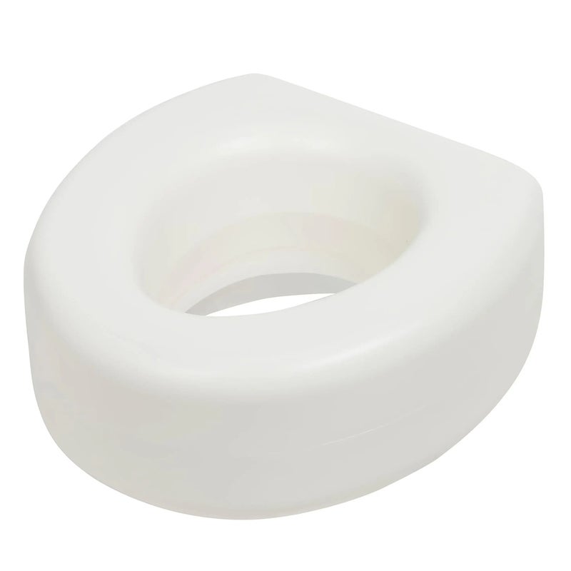 White Raised Toilet Seat With Non Slip Base For Elderly Pregnant And Disabled - Image 1