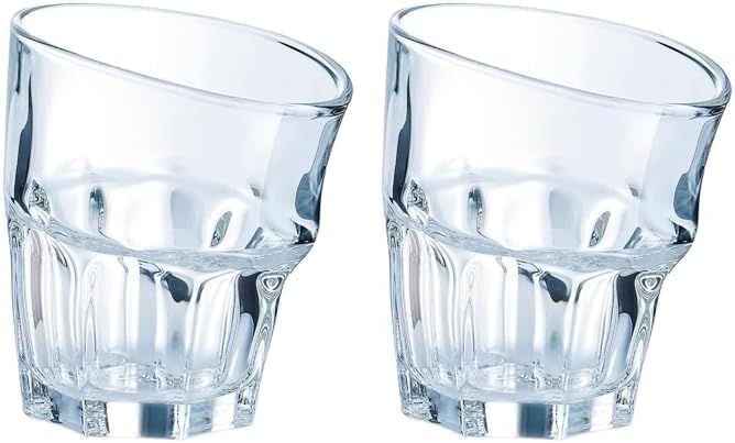 Arcoroc Pop Corn Tumbler Glass – 270ml | Set of 6 | Premium Quality | Unique & Creative Design | Dishwasher Safe | France (Pack of 2)