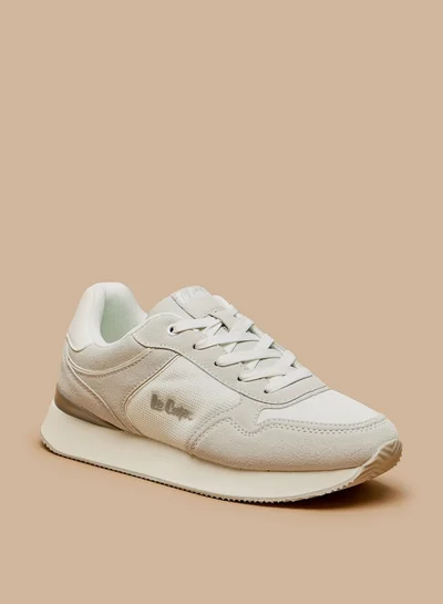 لي كوبر Women's Panelled Sneakers with Lace-Up Closure