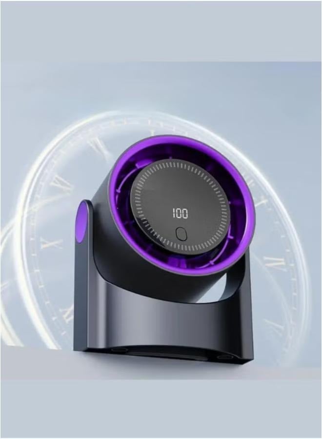 SHOPI Turbo Circulation Rechargeable Fan – USB Powered Desk & Wall Mount Fan with Digital Display, 4-Speed Settings, Quiet Operation & Smart Timer, Ideal for Home, Office & Camping  - Image 1
