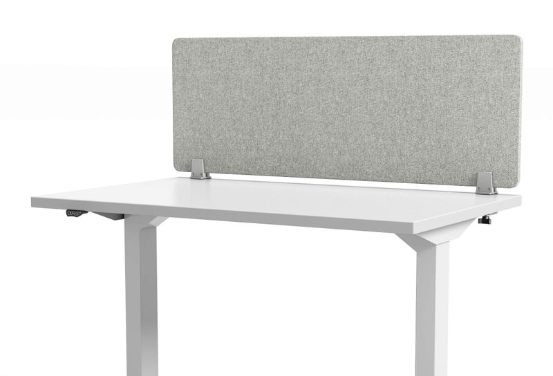 VaRoom Sound Absorbing Panel Privacy Shield  Desk Divider for Students and Office Light Grey 48 W x 18H 