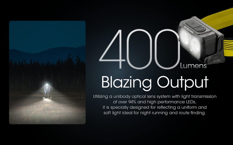 NITECORE Nitecore NU25 400 USB-C Rechargeable Headlamp, Lightweight, Dual Beam, with Red Lighting for Hiking, Climbing, and Camping, with Lumentac Organizer  - Image 2