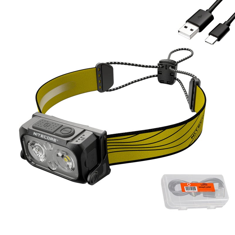 NITECORE Nitecore NU25 400 USB-C Rechargeable Headlamp, Lightweight, Dual Beam, with Red Lighting for Hiking, Climbing, and Camping, with Lumentac Organizer  - Image 1