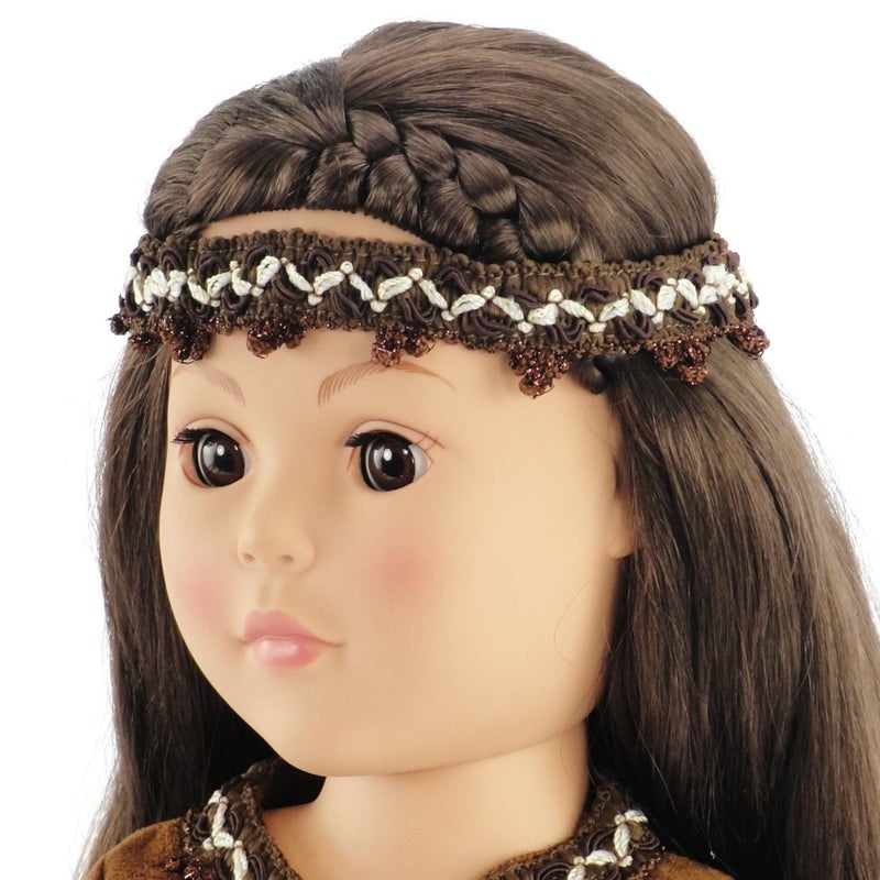 Emily Rose 18 Inch Doll Clothes 3-PC Native American Outfit Halloween Costume for - Set Includes Shoes and Accessories | Fits Most 18-in Dolls | Doll Not Included | USA Business - Image 5
