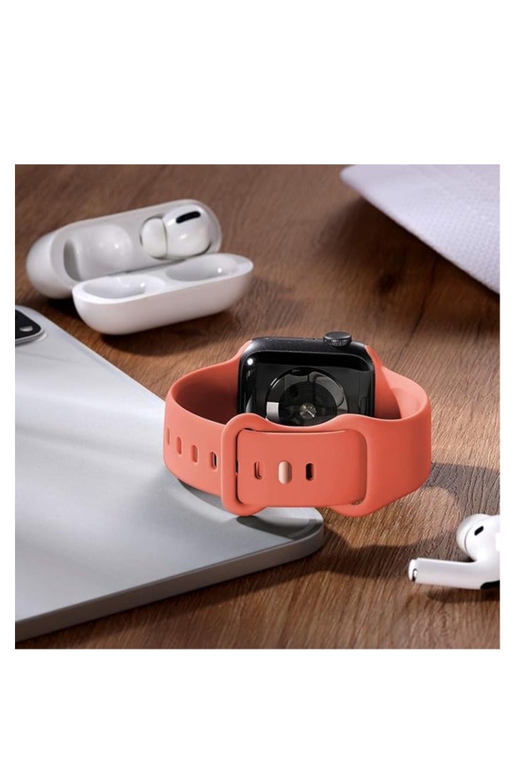 Bands Compatible with Apple Watch Ultra 49mm 45mm 44mm 42mm , Replacement Soft Silicone Strap for iWatch Ultra/Ultra 2 Series SE SE2 9 8 7 6 5 4 3 2 1 - Image 2