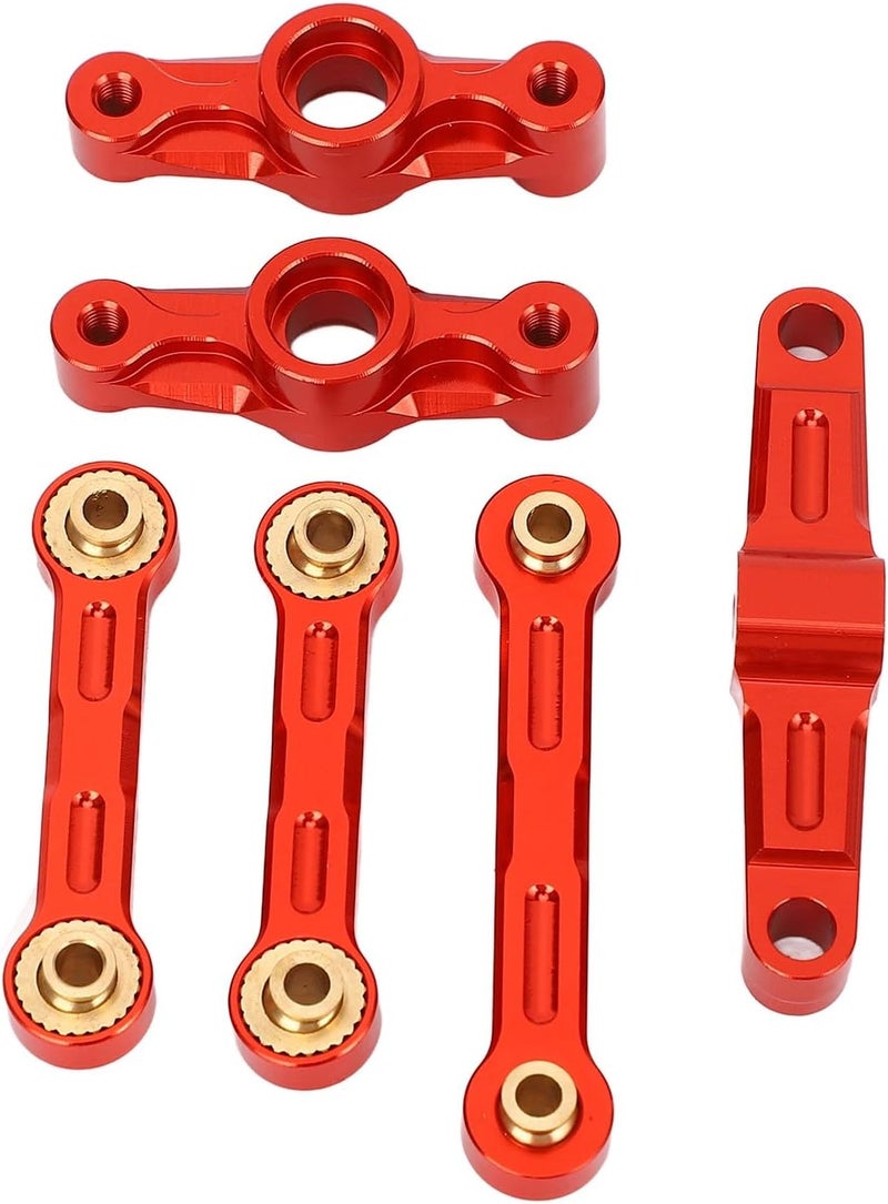 RC Car Steering Tie Rod, Alloy Upgrade Part for TT02, with Improved Handling and Control, Easy Installation (Red) - Image 4