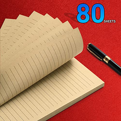 Tofun A5 Lined Vintage Refillable Paper, Retro A5 Binder Refills Paper for 6-Ring Binders Planner Traveller Journal Notebook Dairy, 8mm Ruled Filler Paper, 80 Sheets 160 Pages, Lined - Image 3