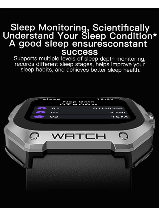 RollsTimi  Men's Smart Watch, Waterproof Sports Smart Watch, Multi-language and Sports Mode, Full Touch Screen Fitness Tracker, Long Standby (G18 Black) - Image 5