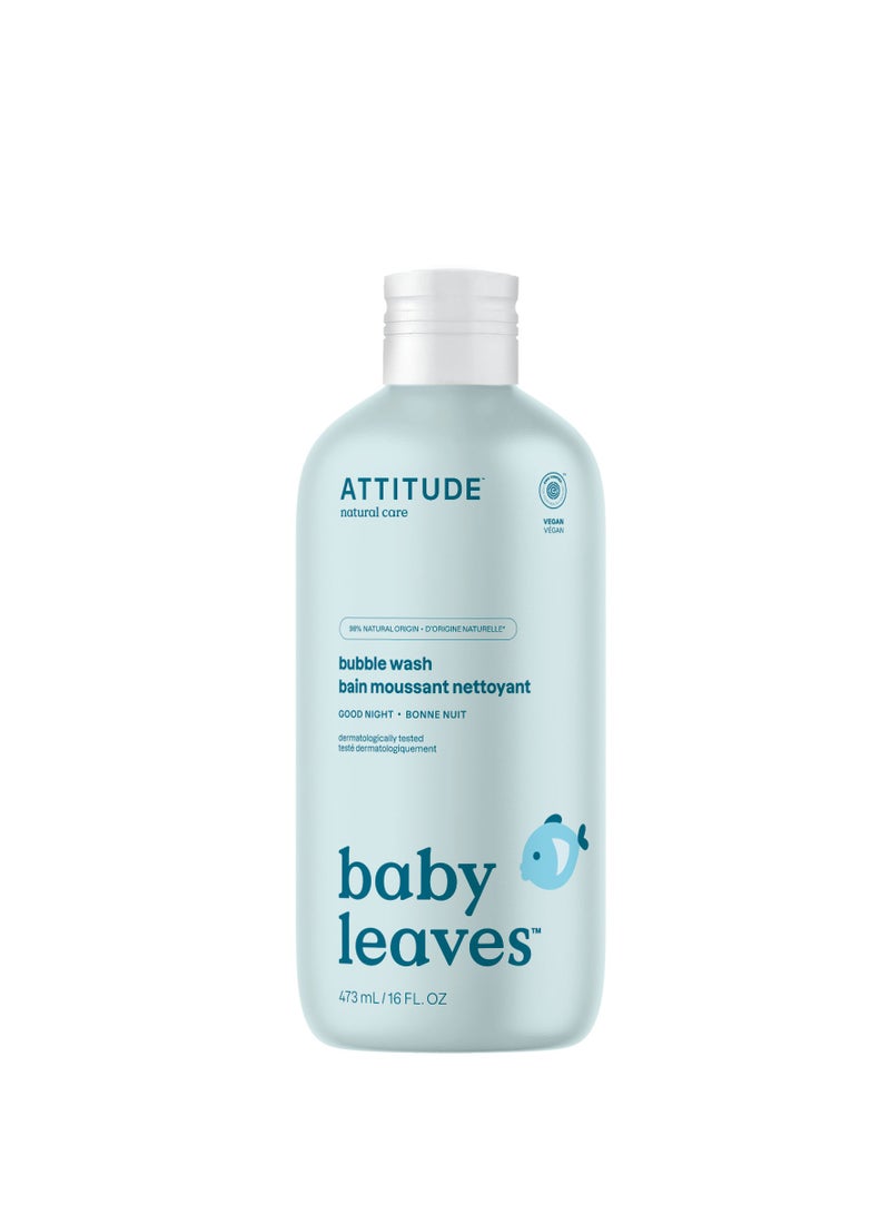 Attitude Baby Leaves Bubble Wash Night - Almond Milk - Image 1