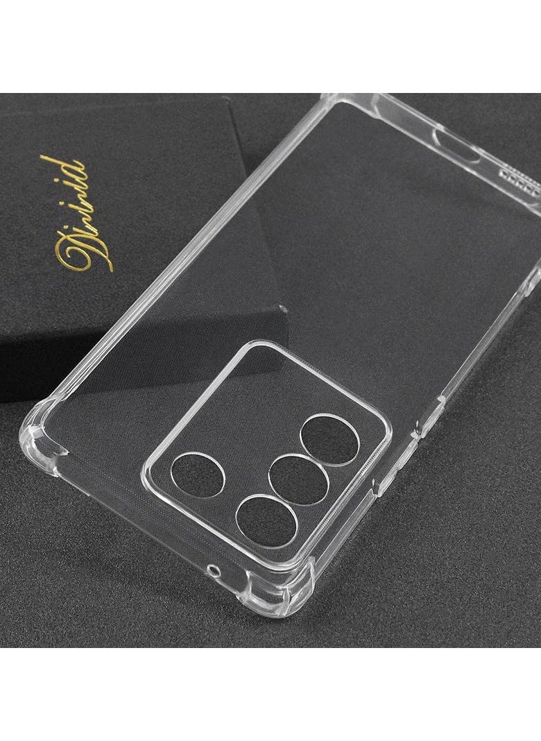 Back Cover Clear Case Transparent For V27 Pro 5G/V27 5G Soft Flexible Tpu Shockproof Camera Bump and Military Grade Drop Protection
