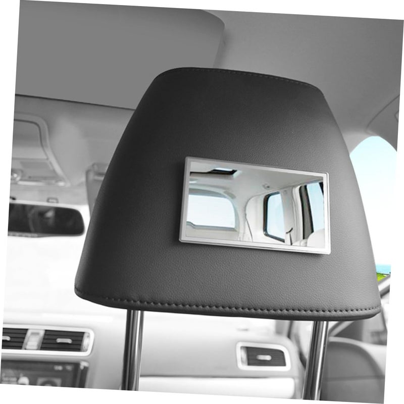 Stainless Steel Car Sun Visor Mirror Auto Cosmetic Vanity Decoration - Image 4