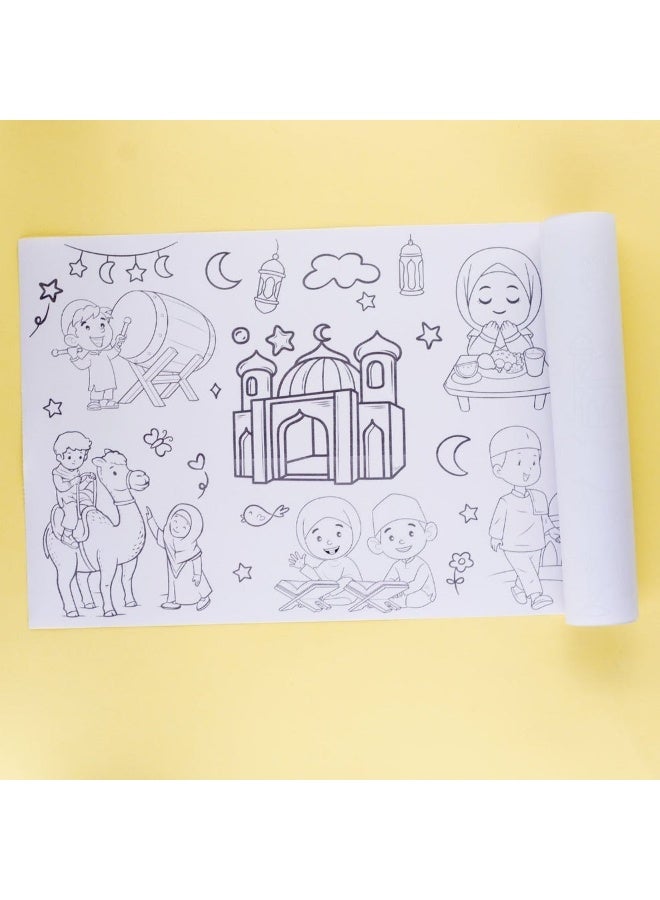 فن ليرنينج ستور بوستر تلوين للأطفال بتصاميم إسلامية – 0.3 × 3 متر مع أقلام تلوين - Image 5