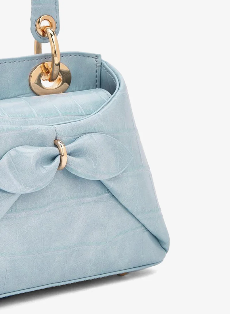 Celeste BLUE Bow Accent Crossbody Bag With Top Handle for Women | Best Price UAE