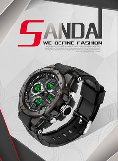 Sanda SANDA Waterproof Swimming Military Watch Men Sports Watches Dual Display Analog Digital LED Electronic Quartz Wristwatches  - Image 5