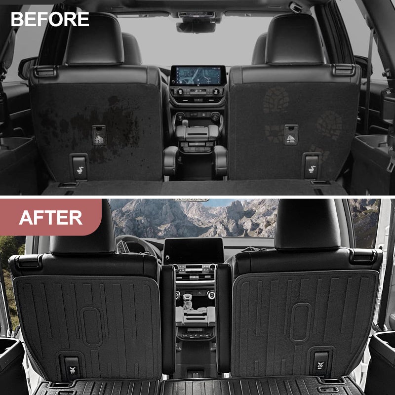 HOUCLEMIC Kick Mats for Grand Highlander Accessories, 2nd Row All-Weather TPE Seat Back Covers Backrest Protector Mats for 2026 2025 2024 Grand Highlander (7 Seater Captain Chairs Only) - Image 5