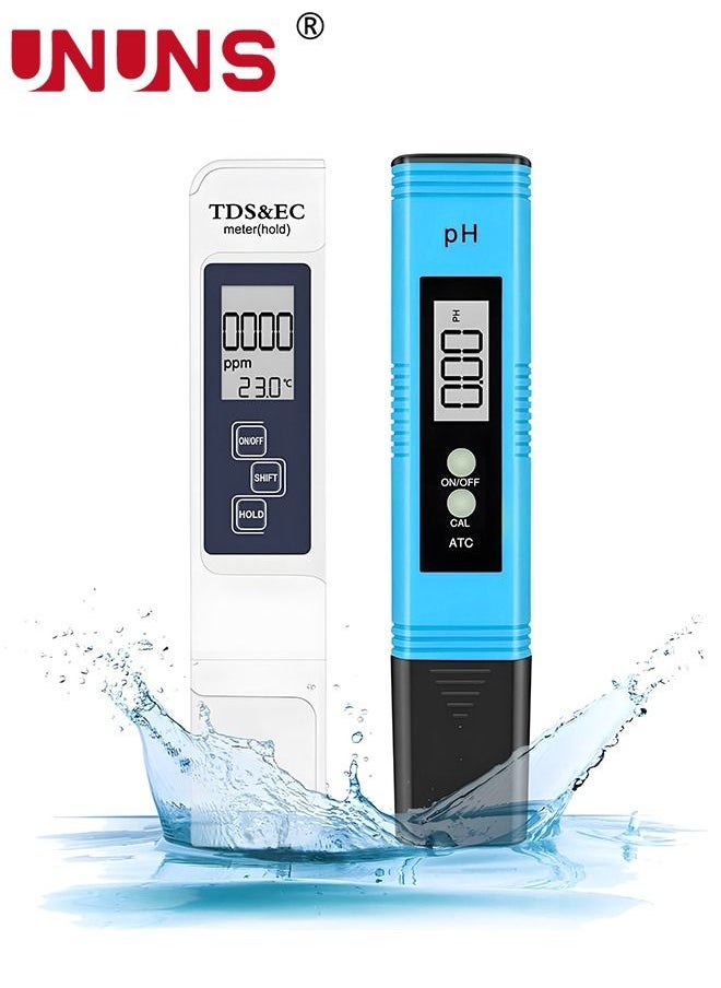UNUNS Water Quality Tester,Digital PH Meter And TDS Meter Combo Kit,Water Quality Tester,Auto Calibration,Ideal Kit For Aquarium,Swimming Pool,Drinking Water  - Image 1