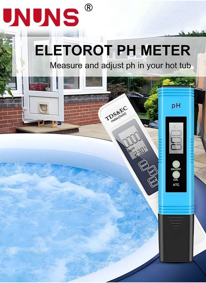 Water Quality Tester,Digital PH Meter And TDS Meter Combo Kit,Water Quality Tester,Auto Calibration,Ideal Kit For Aquarium,Swimming Pool,Drinking Water