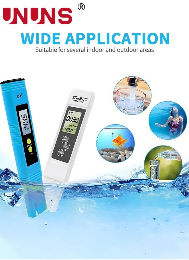 UNUNS Water Quality Tester,Digital PH Meter And TDS Meter Combo Kit,Water Quality Tester,Auto Calibration,Ideal Kit For Aquarium,Swimming Pool,Drinking Water  - Image 2