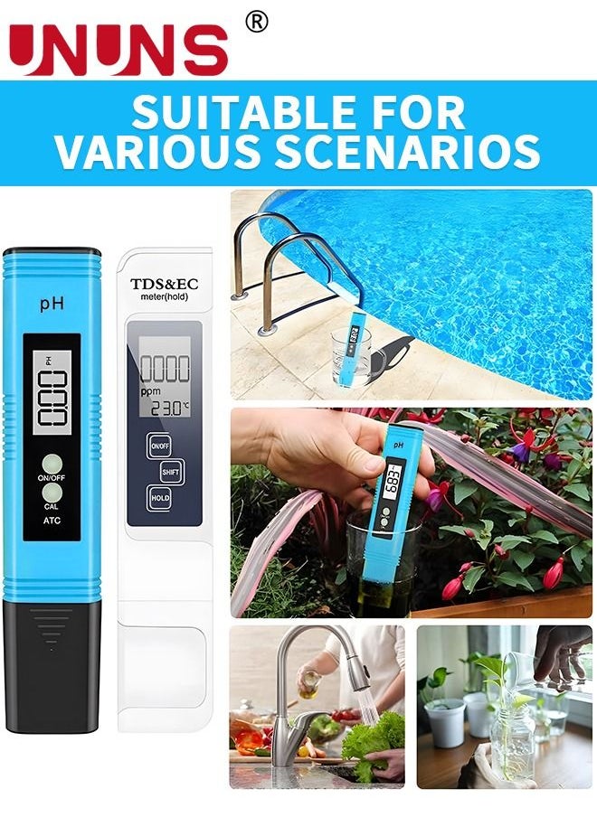 UNUNS Water Quality Tester,Digital PH Meter And TDS Meter Combo Kit,Water Quality Tester,Auto Calibration,Ideal Kit For Aquarium,Swimming Pool,Drinking Water  - Image 5