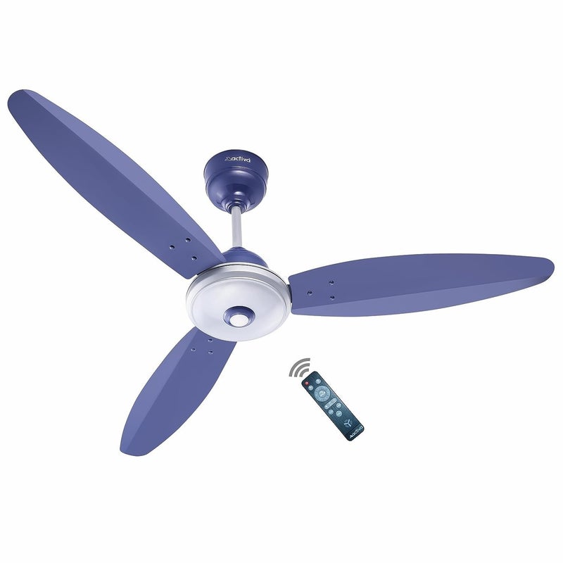 ACTIVA Gracia 1200mm Ceiling Fan with LED Light | 5 Star Energy Saving BLDC Motor | Remote Control, Reversible Mode & Timer | 3 Blade High Speed Ceiling Fan | 4 Year Warranty | Sparkle Blue - Image 5