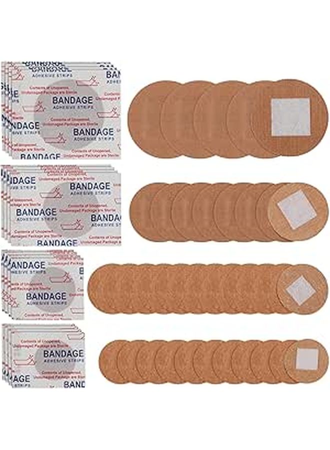 High Adhesive Strength Fabric Round Bandages 25 Each Non Stick Protective Patches - Image 1